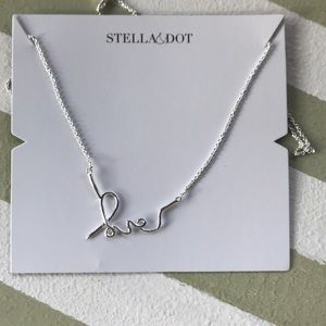 New Stella and Dot silver Love necklace